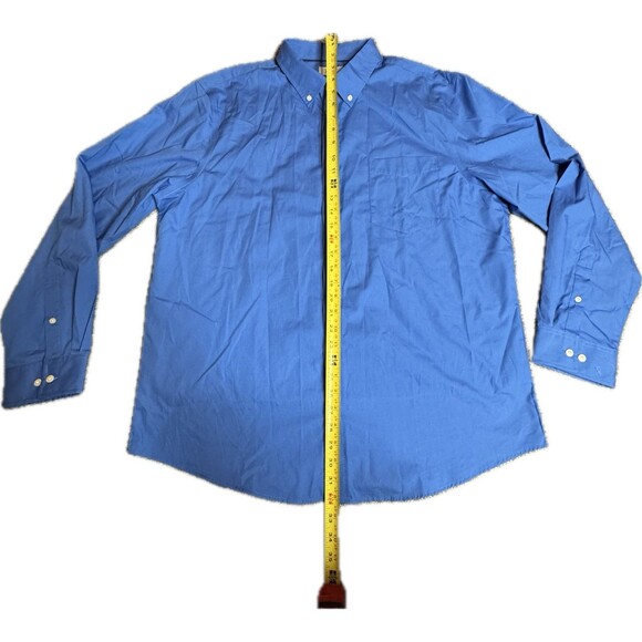 Croft & Barrow Shirt Mens XL Slim Quick Dry Blue Button Up Pre-owned - Picture 3 of 7